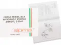 Katalog części do prasy Sipma Z-224/1, zawierający schematy i listy części zamiennych.