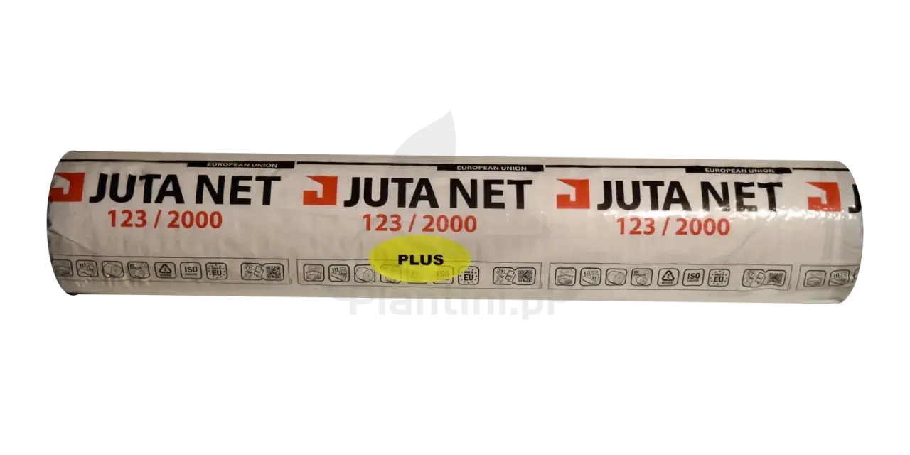 Rolka siatki JUTA NET 123/2000, z certyfikatami ISO i EU. Idealna do wielu zastosowań.