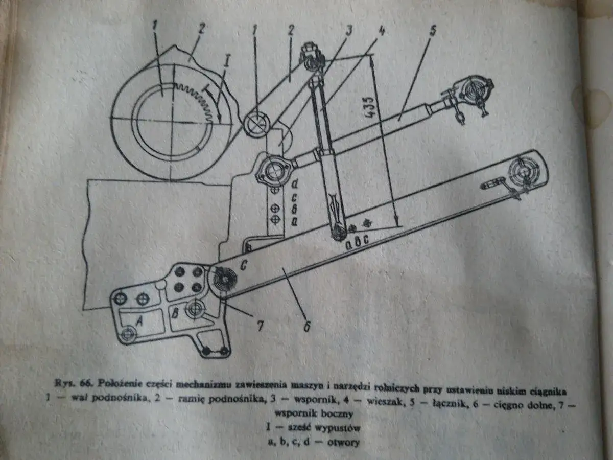 Schemat mechanizmu podnośnika z cięgnem bocznym. Instrukcja t25 jak zamontować cięgno boczne podnośnika.
