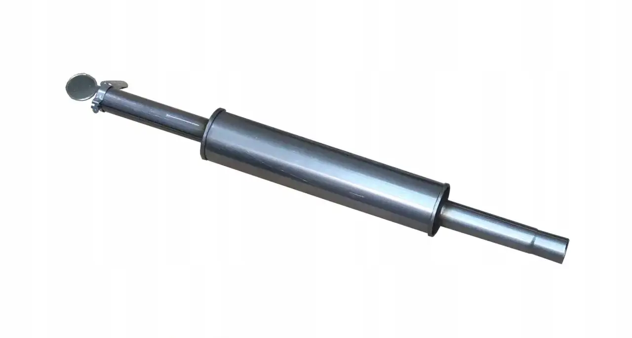 Tłumik c 330, metalowy element układu wydechowego, gotowy do montażu.